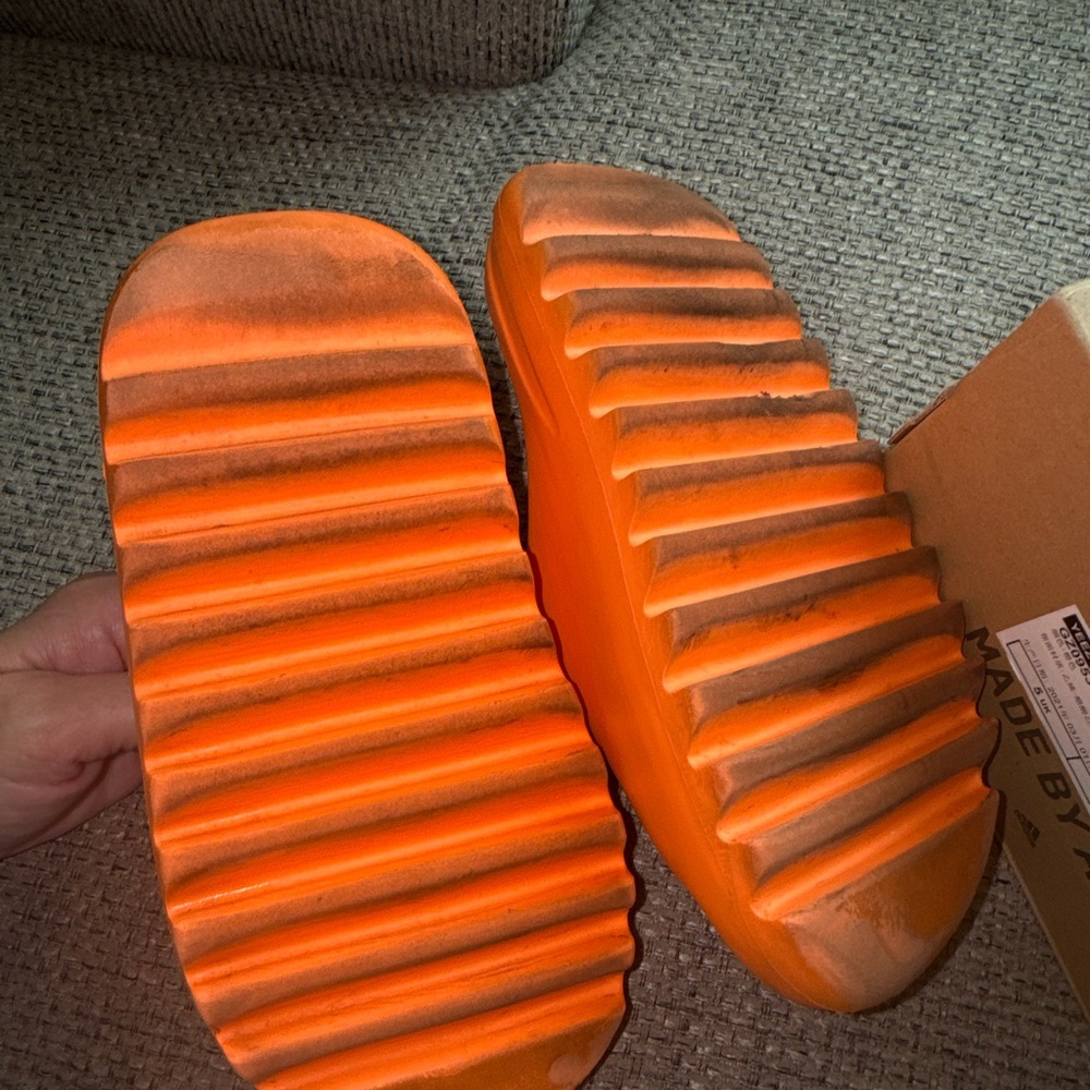Kids Orange Slide Sandals - Picture 5 of 7